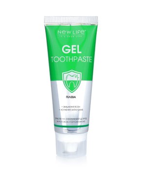 Зубна паста Gel Toothpaste гелева - очищає зубну емаль від нальоту, надає антимікробну дію, 75 ml 4820197802098 фото