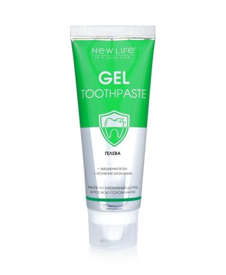 Зубна паста Gel Toothpaste гелева - очищає зубну емаль від нальоту, надає антимікробну дію, 75 ml 4820197802098 фото