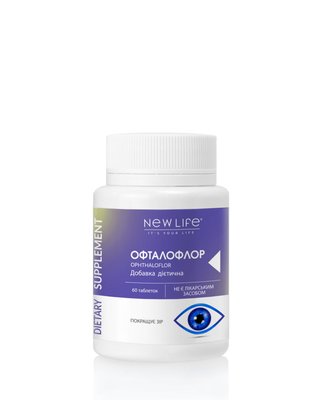 Дієтична добавка Офталофлор - для посилення живлення зорового нерва та поліпшення зору, 60 таблеток в баночці 4820171414828 фото