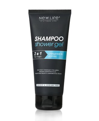 Шампунь для мужчин Shower gel 2 в 1 без лаурилсульфат натрия, 200 ml 4820197800964 фото