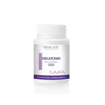 Дієтична добавка Мелатонін Melatonin - для покращення якості сну, 60 рослинних капсул у баночці 4820171415603 фото