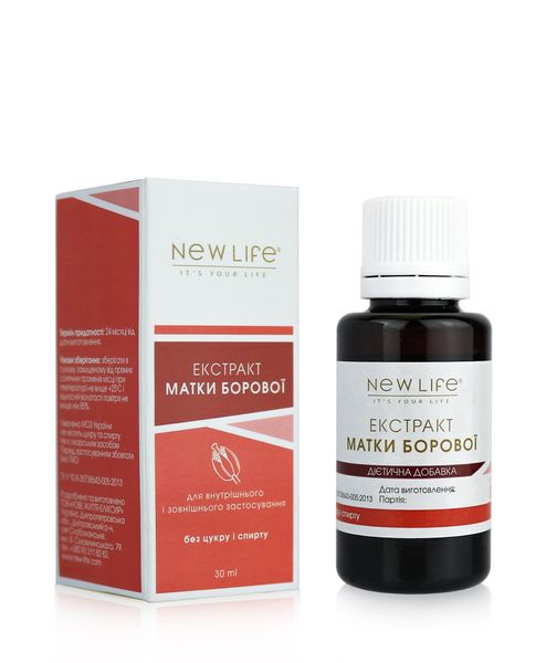 Растительный экстракт Матки боровой New life - для нормализации гормонального фона, 30 ml 4820127580980 фото