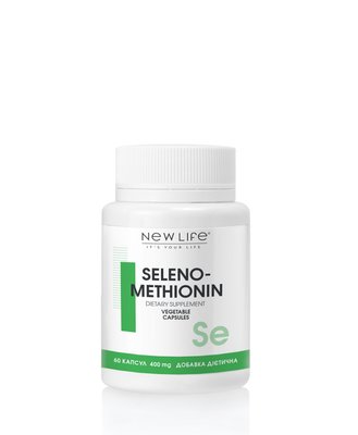 Дієтична добавка Селенометіонін Selenomethionin - для підтримки щитовидної та підшлункової залози, 60 рослинних капсул в баночці 4820171415245 фото