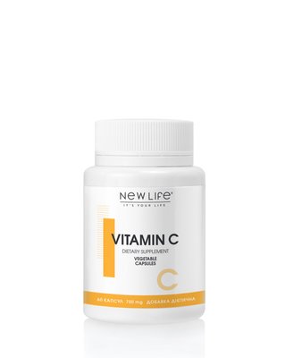 Диетическая добавка Витамин С Vitamin C - хорошее самочувствие и поддержка здоровья, 60 растительных капсул в баночке 4820171415207 фото